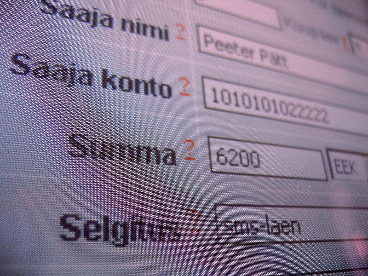 SMS-laen.