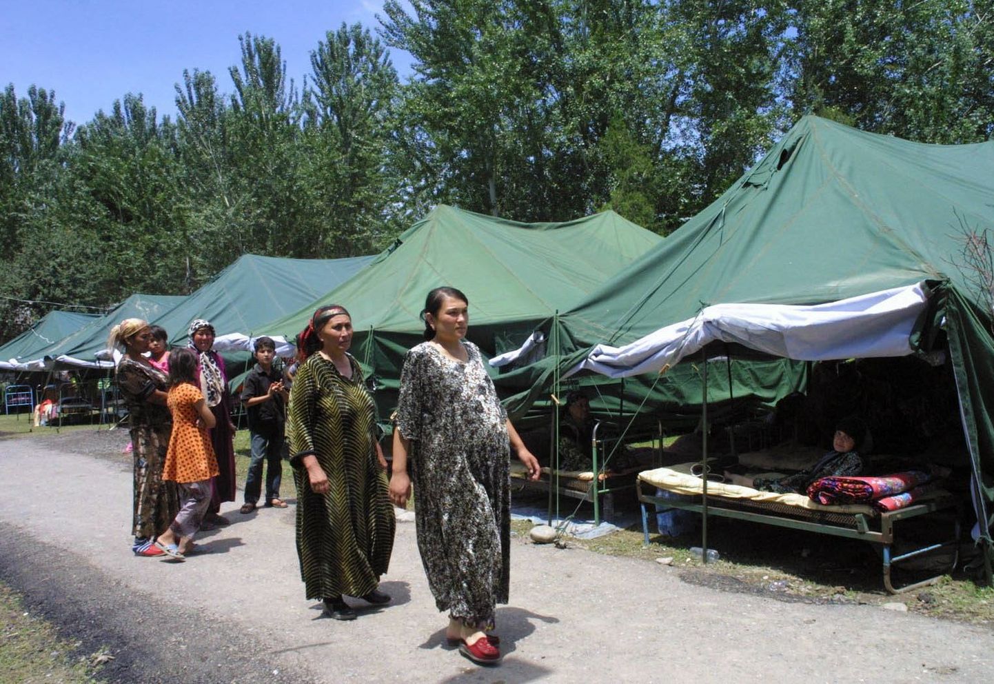 Лагерь беженцев в Узбекистане.
