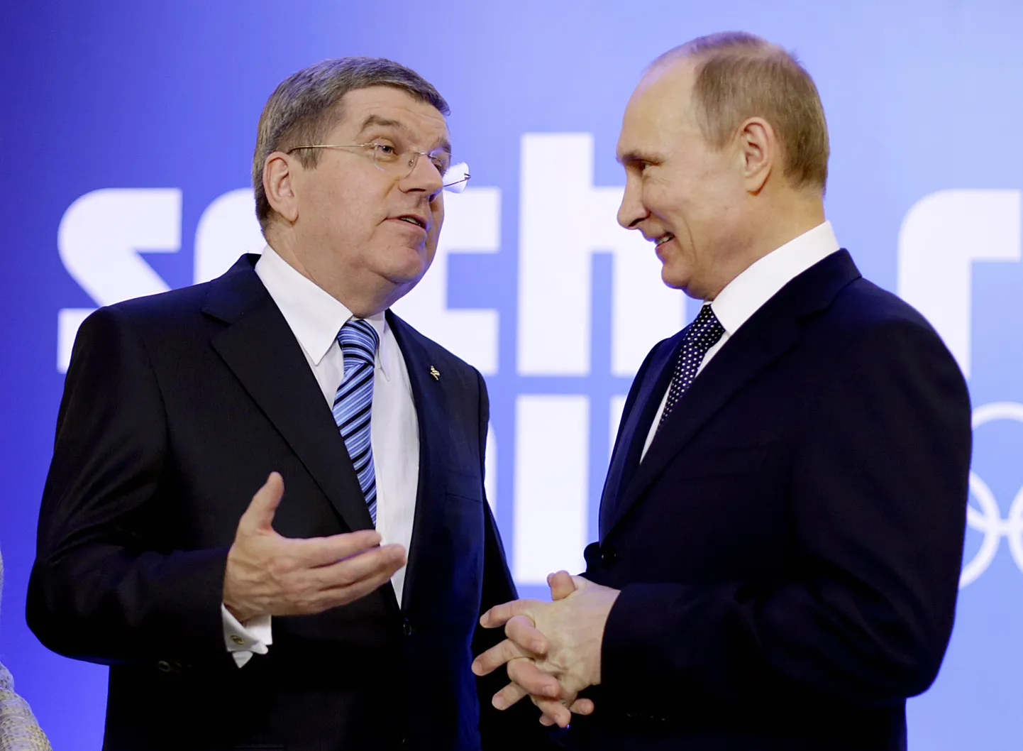 Thomas Bach ja Vladimir Putin.