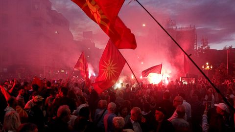 Makedoonias protesteerisid tuhanded nimeleppe vastu