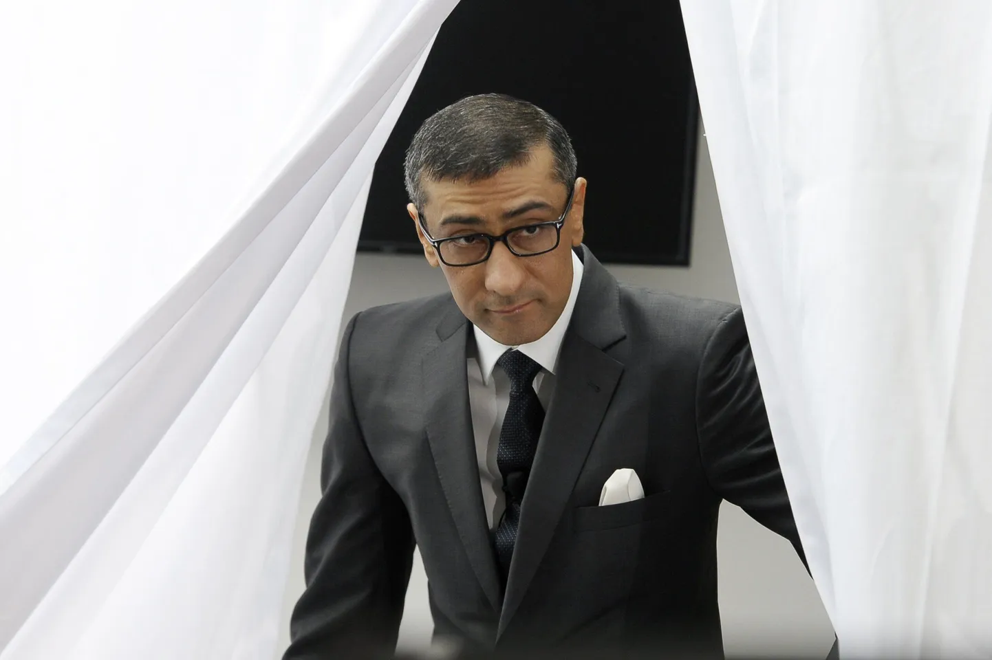 Nokia uus tegevjuht Rajeev Suri täna Helsingis pressikonverentsile saabumas.