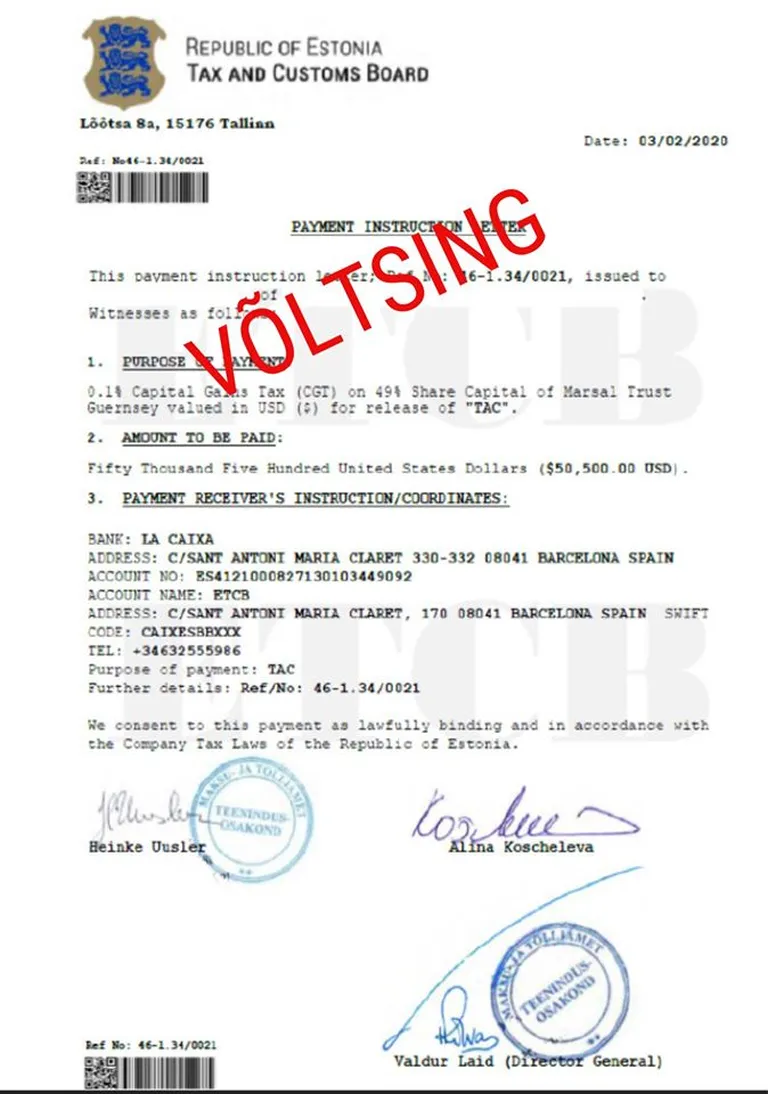 06.02.2020: Ringluses olev MTA sümboolikaga petukiri.