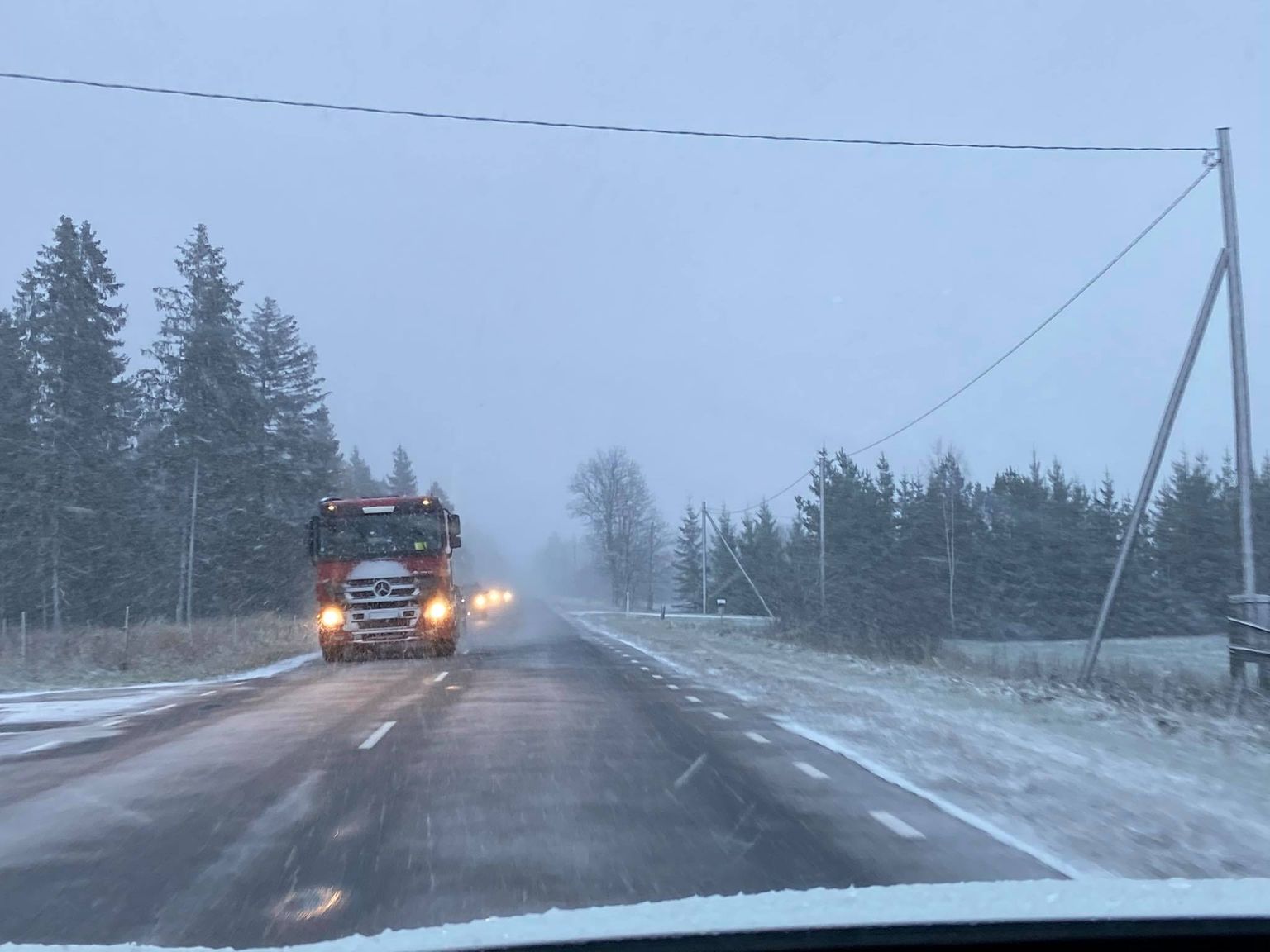 Talvised teeolud Järvamaal.