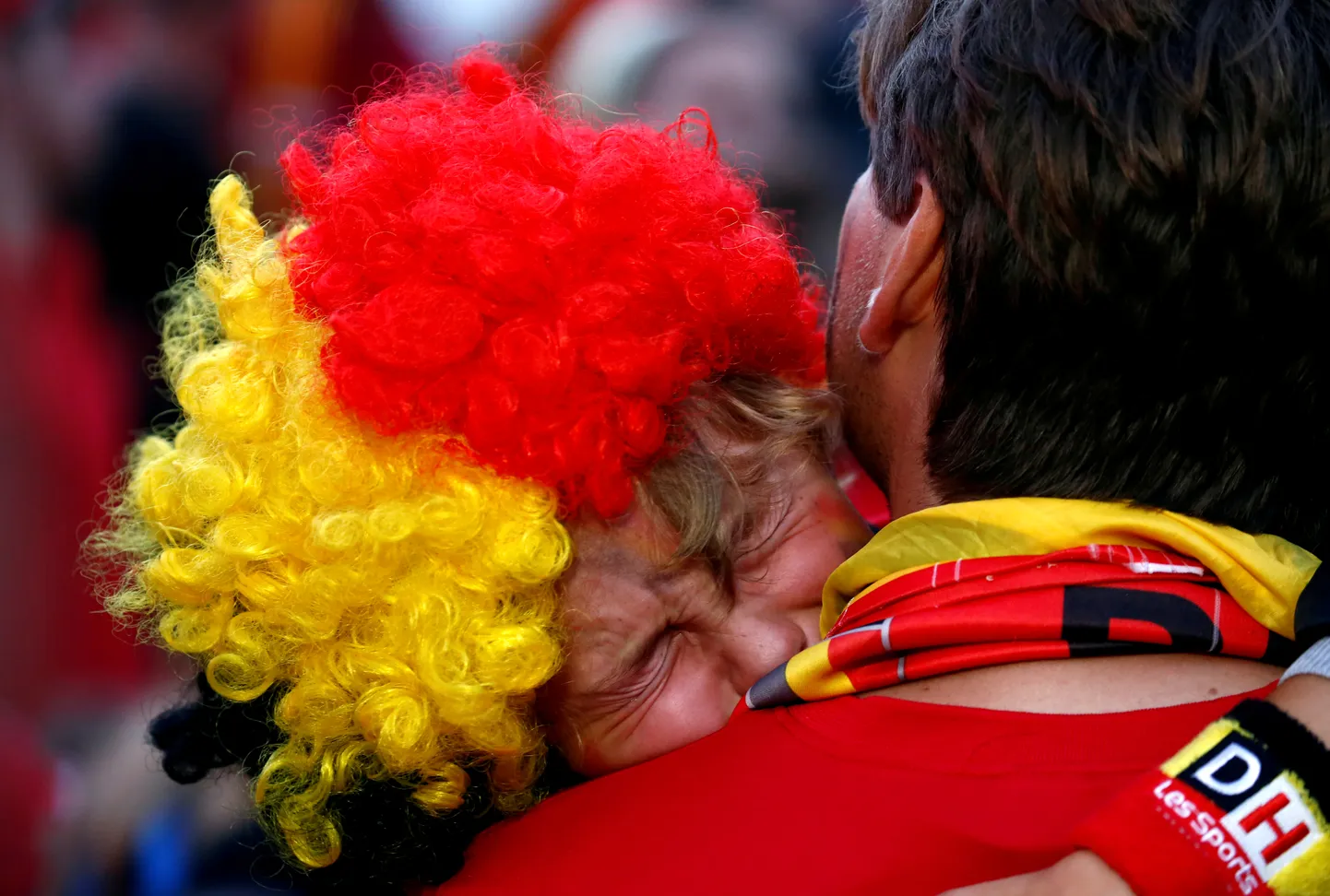 Pettunud Belgia fänn pärast omade kaotust.