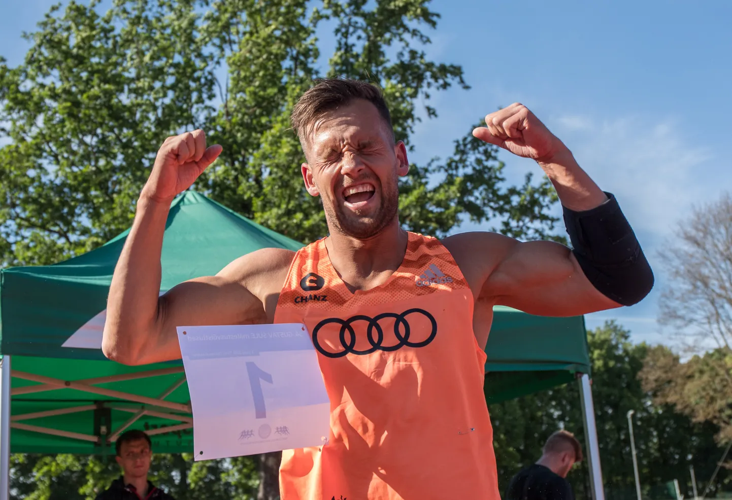 Gustav Sule mälestusvõistlused kergejõustikus. Pildil Magnus Kirt.