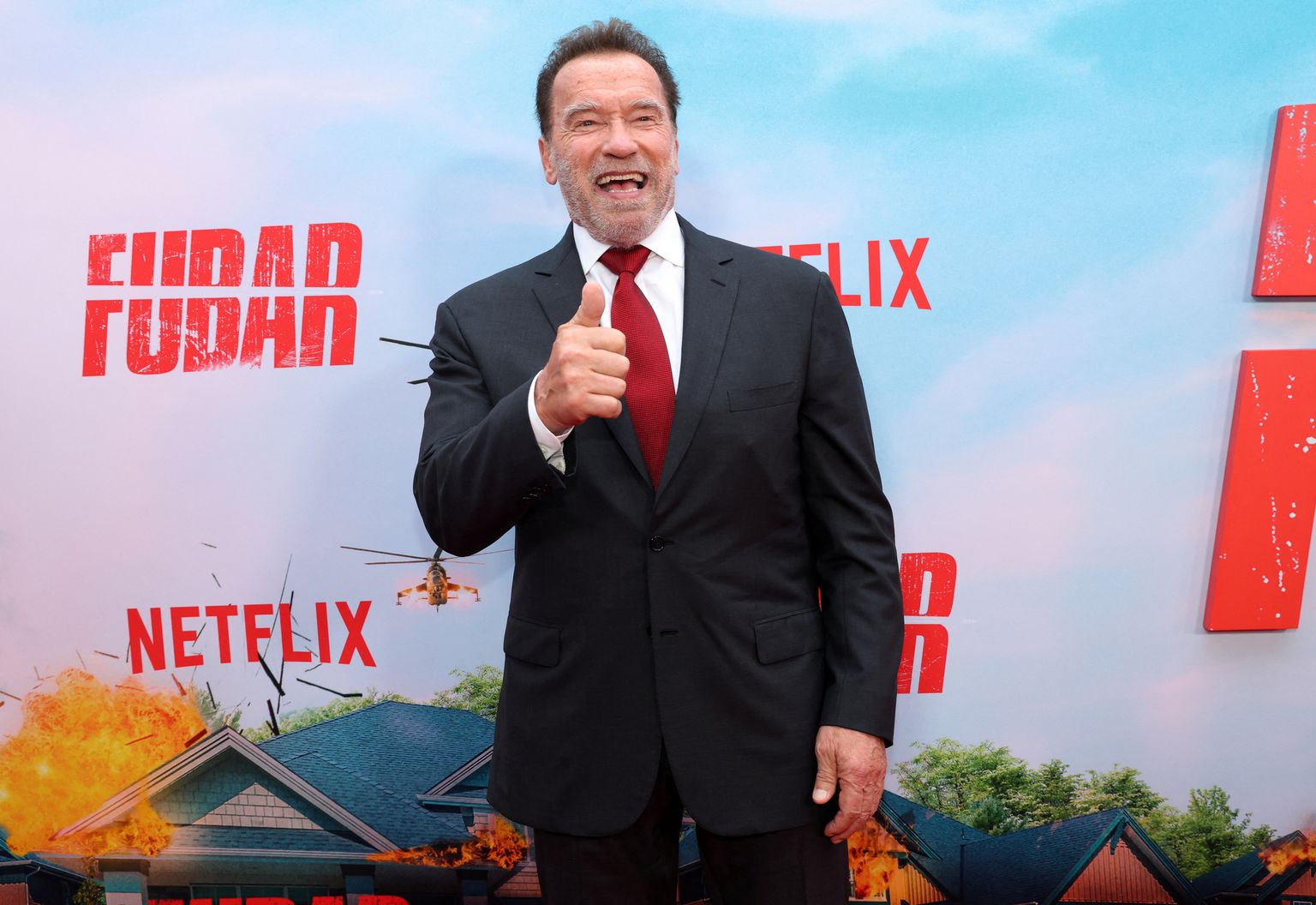 Arnold Schwarzenegger oma uue Netflixi sarja esilinastusel