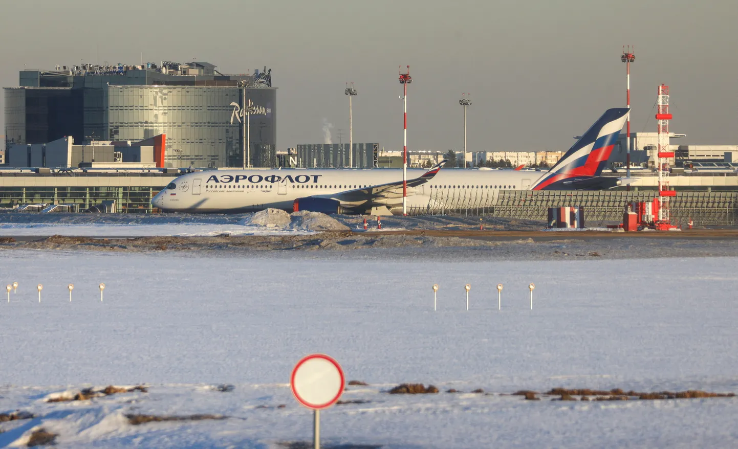 Aerofloti reisilennuk 1.märtsil Šeremetjevo lennuväljal.