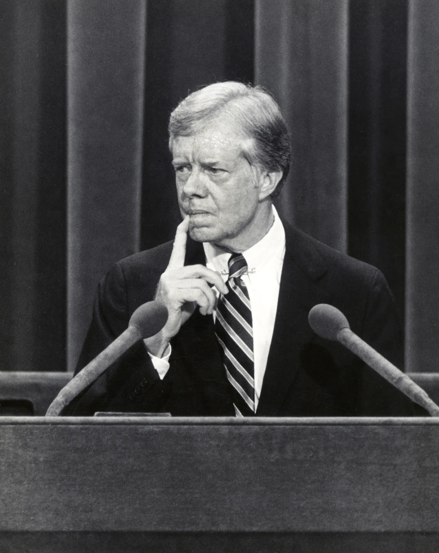 USA 39. president Jimmy Carter 14. augustil 1980 New Yorgis demokraatide parteikongressil kõnet pidamas