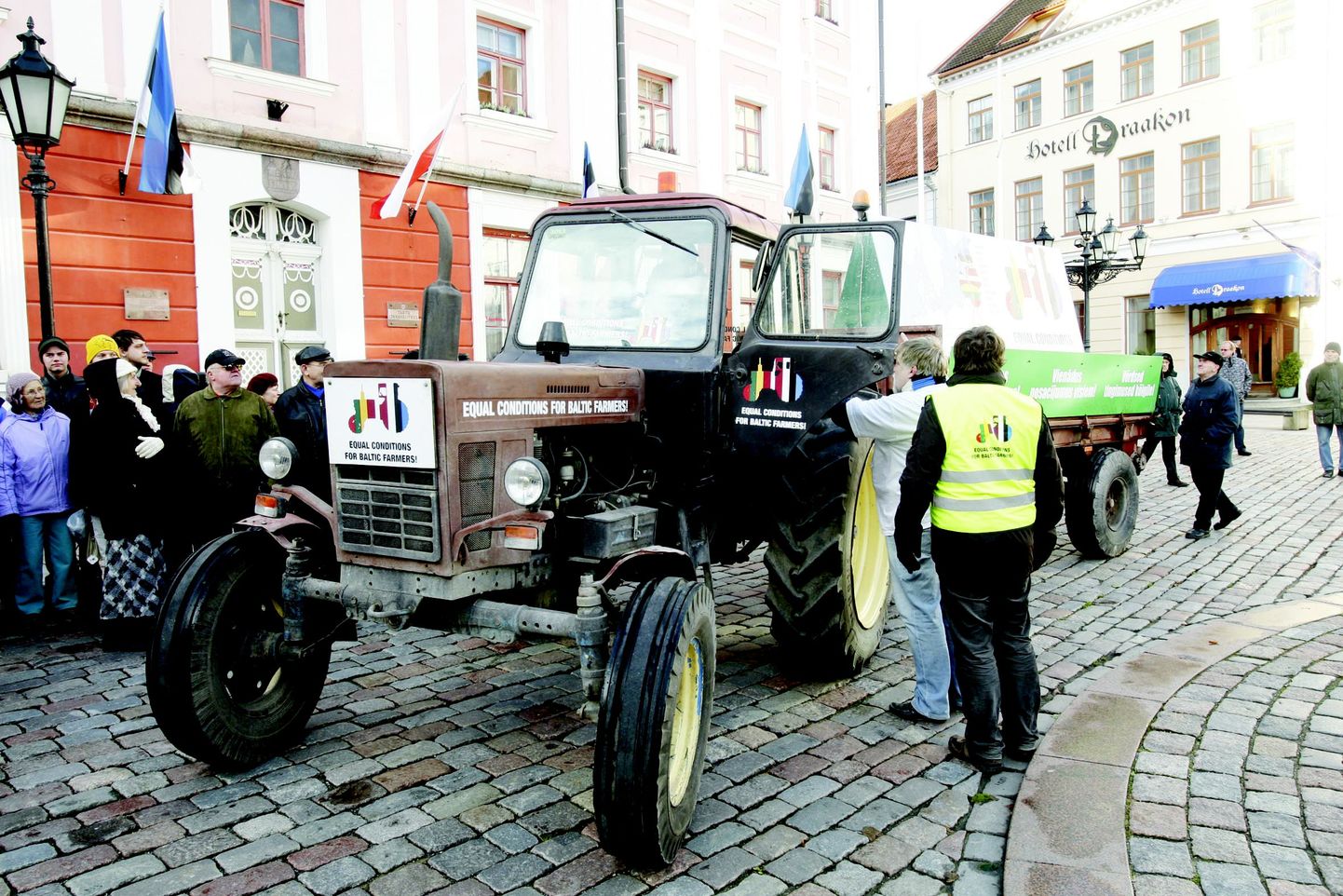 Эстонские фермеры устали ждать поддержки от ЕС. Скорее трактор до Брюсселя доберется...
