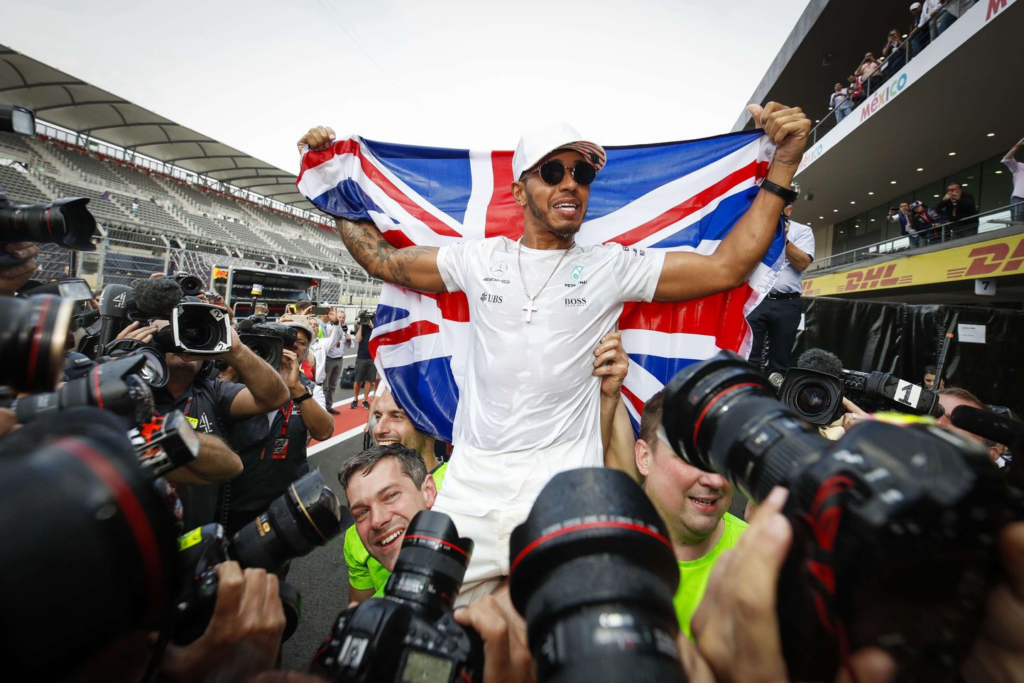 Lewis Hamilton, nüüdsest neljakordne maailmameister.