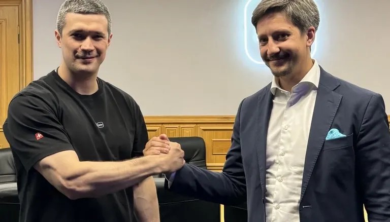 Ukraina digiülemineku minister Mõhhailo Fedorov ja tema uus nõunik Luukas Ilves.