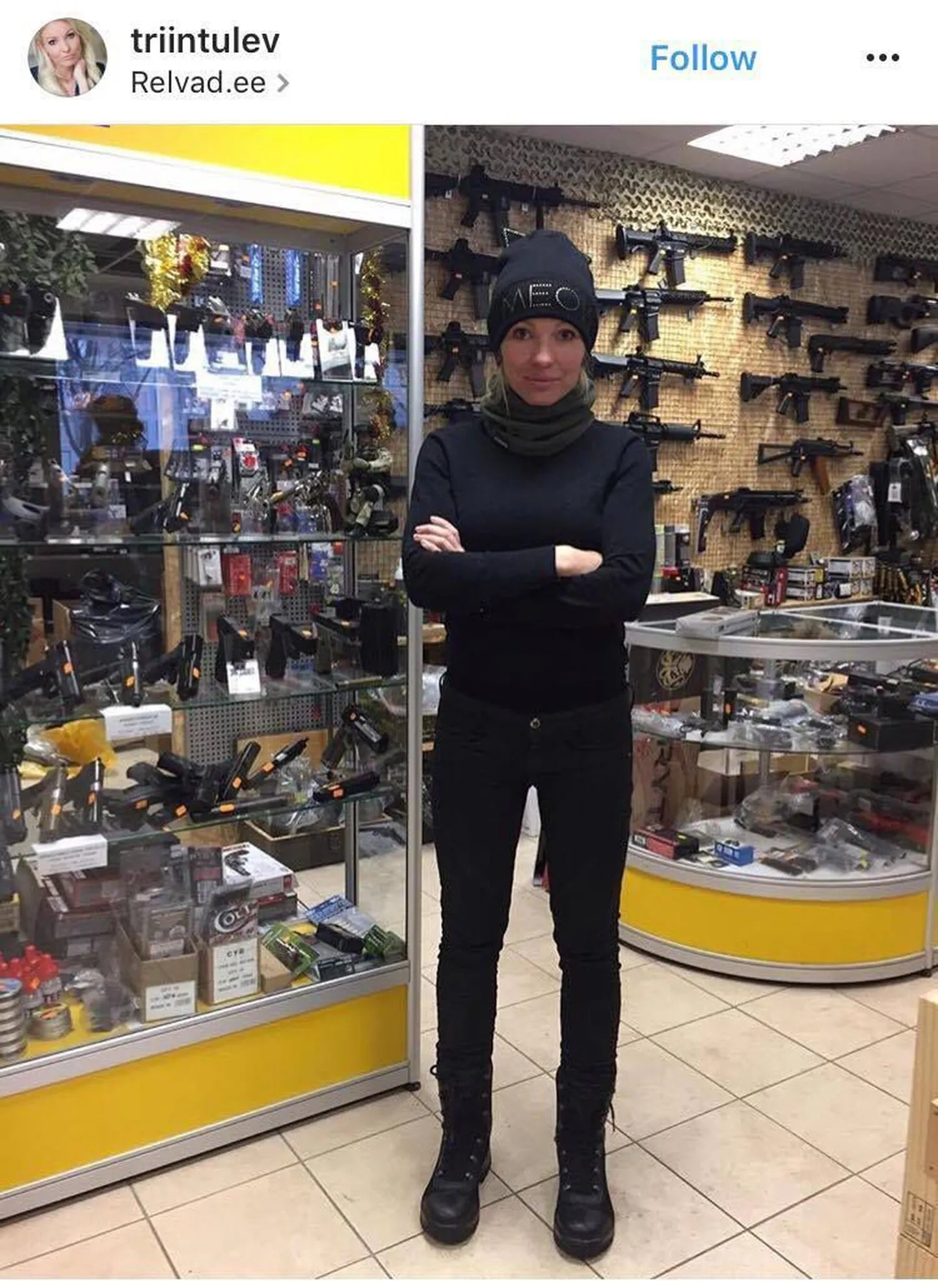 Triin Tulev käis relvajahil