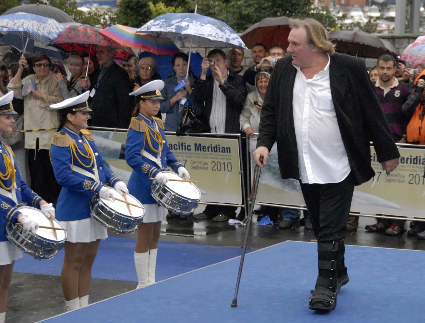 Gérard Depardieu filmifestivalil Vladivostokis septembris 2010.