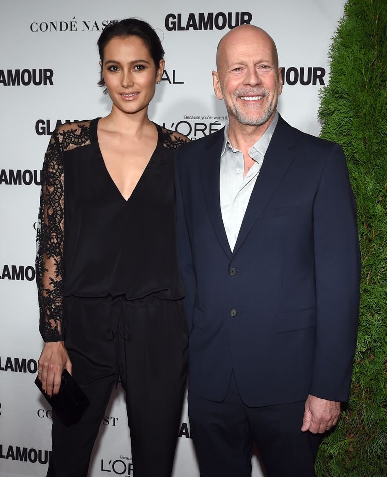 Bruce Willis ja ta naine Emma Heming 2014 New Yorgis edukate naiste auhinnagalal