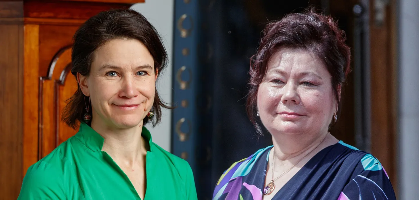 Aune Valk (vasakul) ja Tiia Ristolainen.