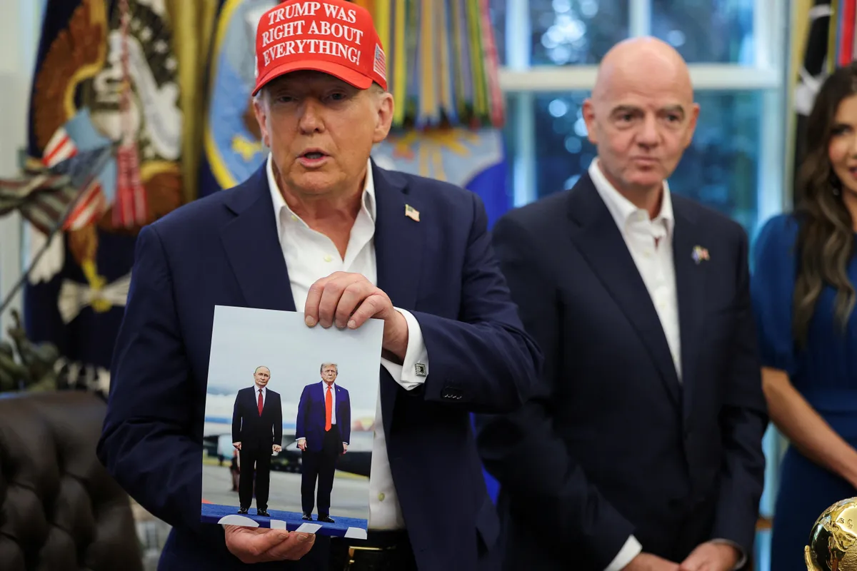 U.S. President Donald Trump ended Vladimir Putin’s diplomatic isolation when the two leaders met in Alaska on August 15.Photo:JONATHAN ERNST/Reuters
