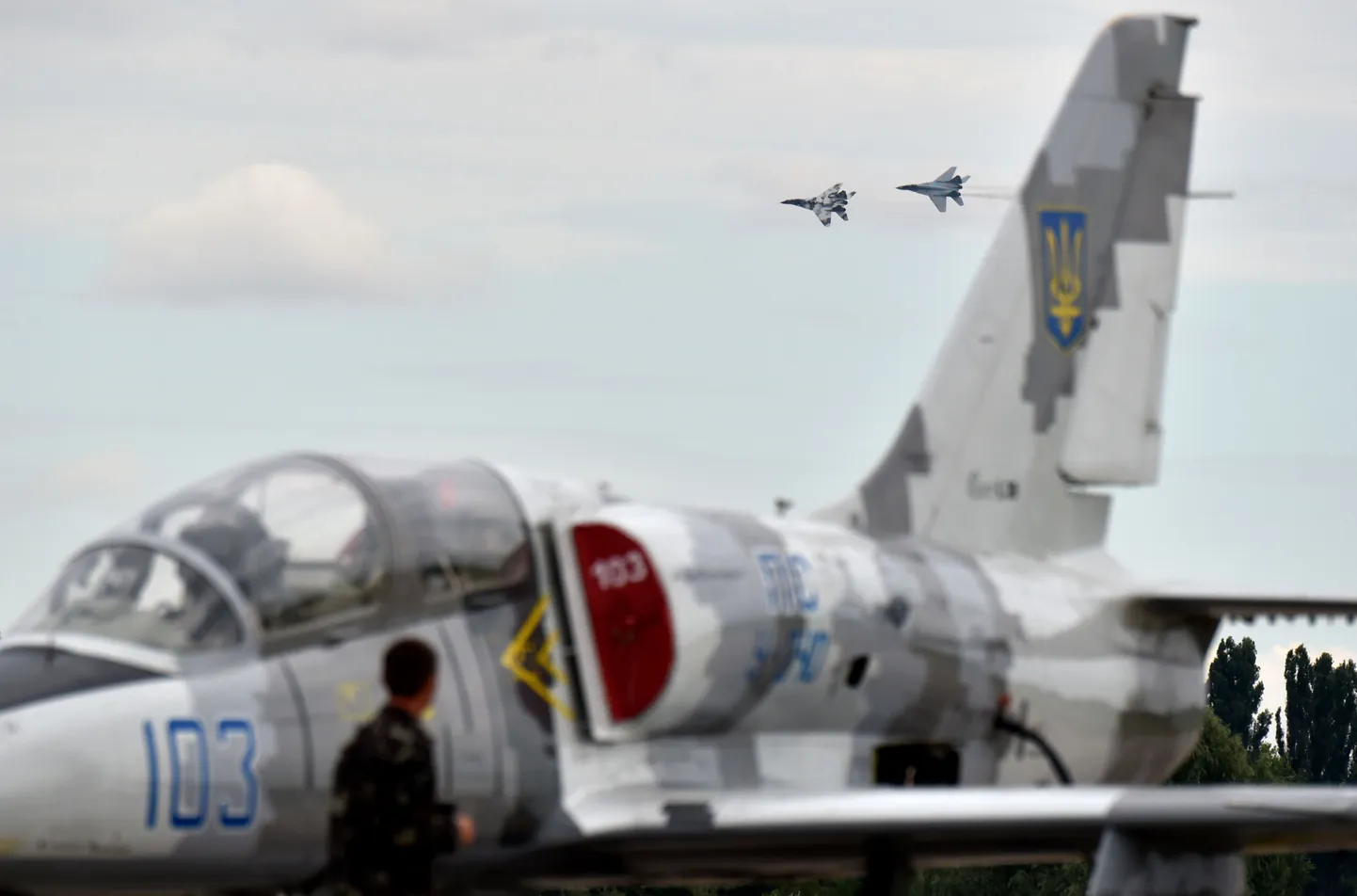 Истребители МИГ-29 ВВС Украины на военной базе ВВС в Василькове