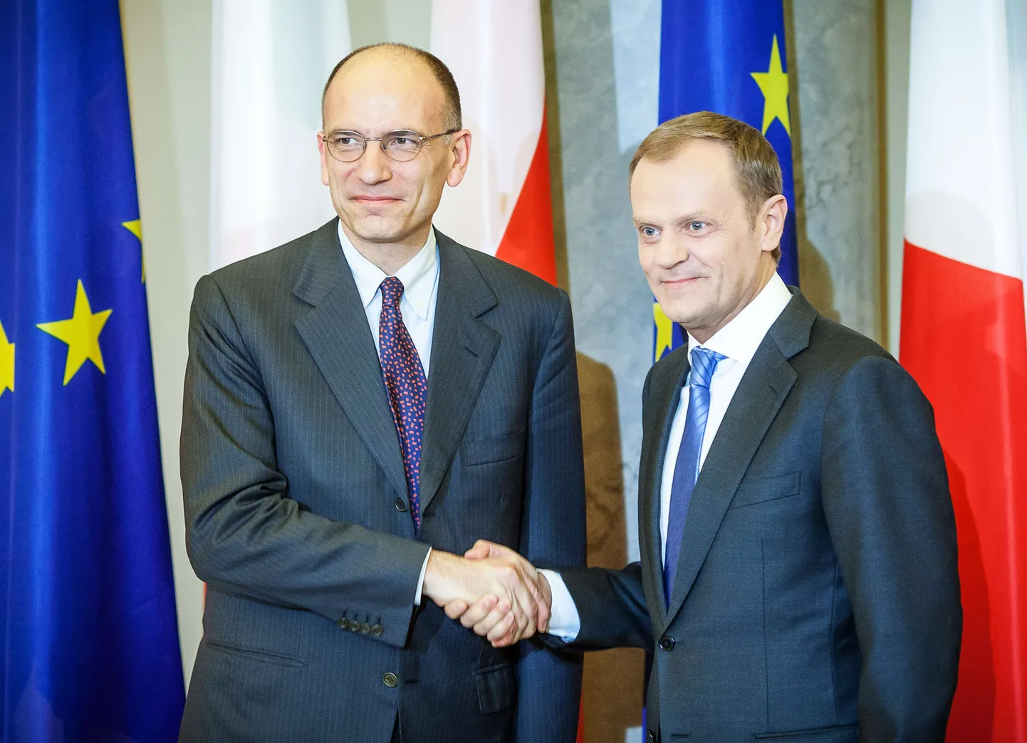Poola peaminister Donald Tusk ning tema Itaalia kolleeg Enrico Letta