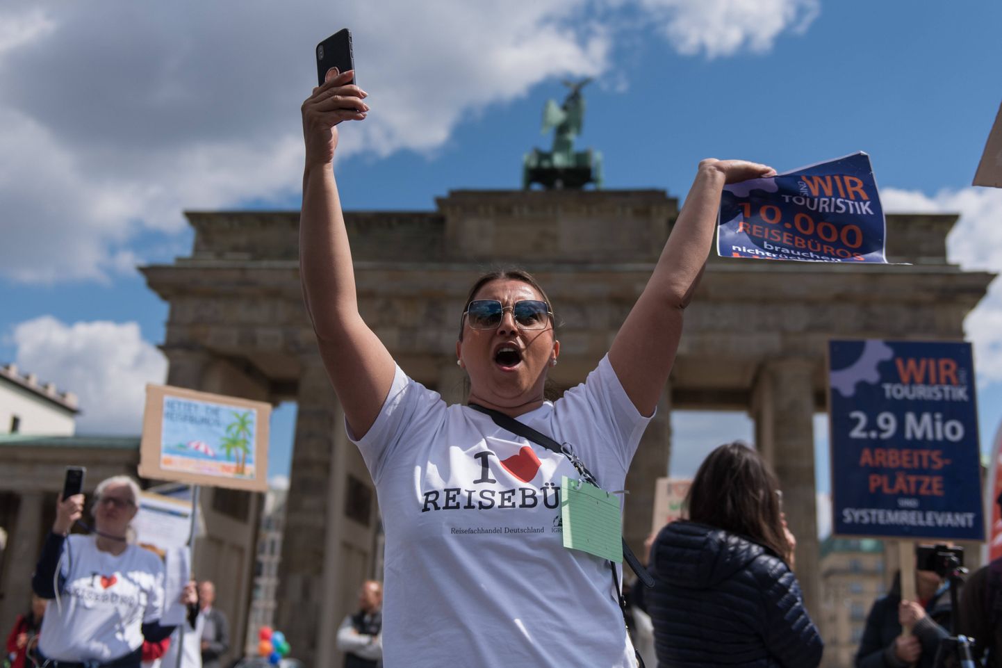 Berliinis toimus täna turismitööstuse esindajate meeleavaldus.