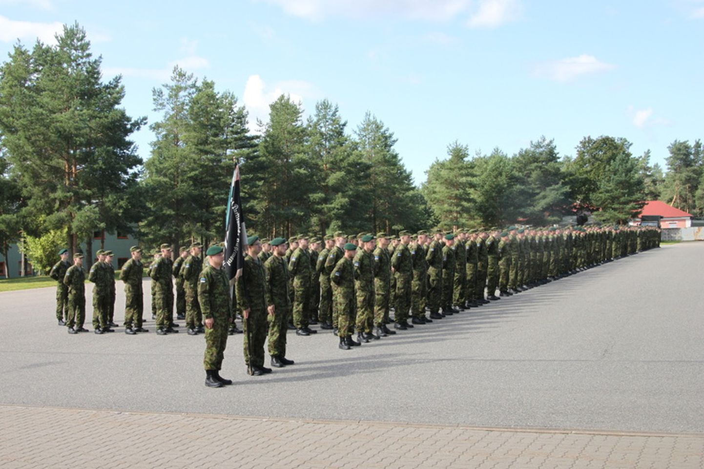 Tseremoonia Võrus asuvas Kuperjanovi jalaväepataljonis 2019. aastal.