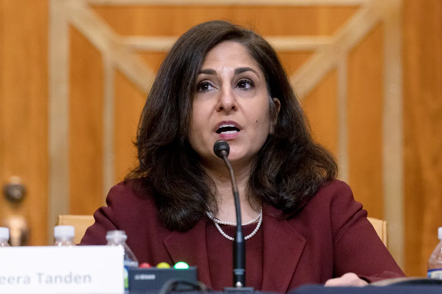 Neera Tanden annab tunnistusi senati istungil.