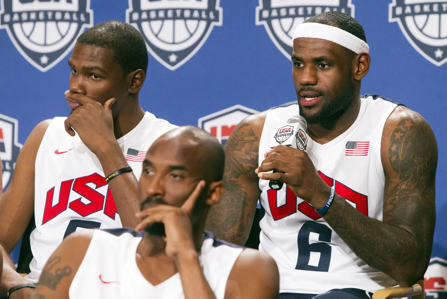 LeBron James (paremal), Kevin Durant (vasakul) ja Kobe Bryant kuuluvad suurimate sissetulekutega olümpiasportlaste sekka.