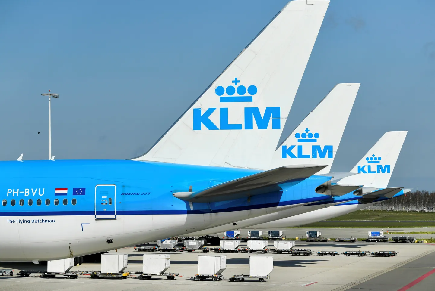 Hollandi lennufirma KLM lennukid.