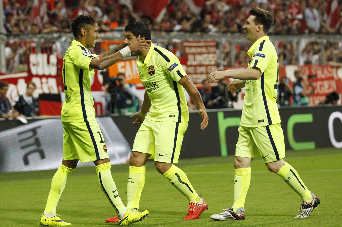 Barcelona ründekolmik Neymar, Luis Suarez ja Lionel Messi