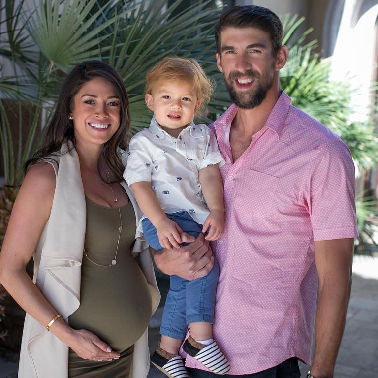 Michael Phelps, ta naine Nicole ja poeg Boomer