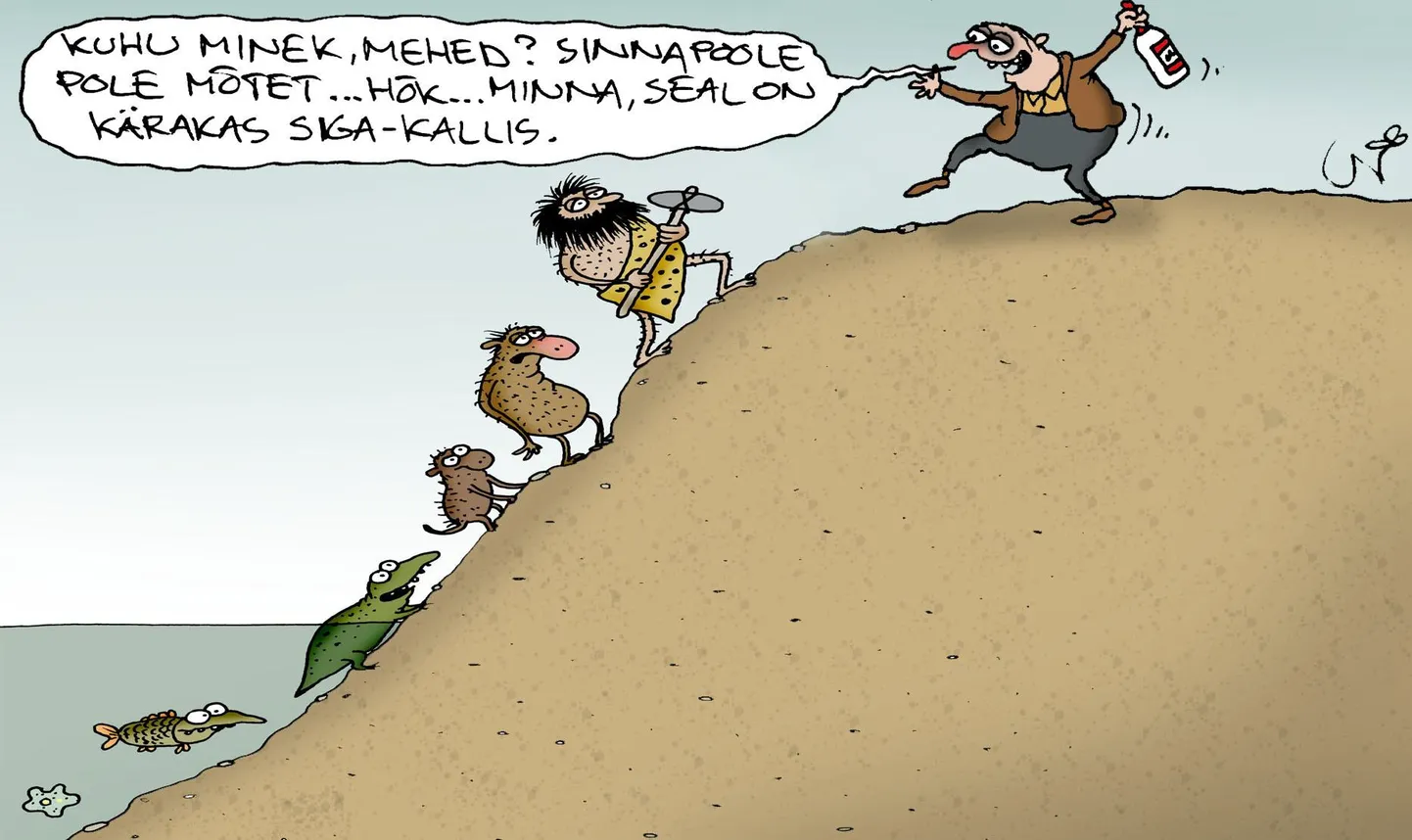 Urmas Nemvalts joonistab.