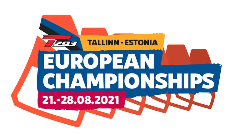 Techno 293 purjelaua Euroopa meistrivõistluste 2021 aasta plakat