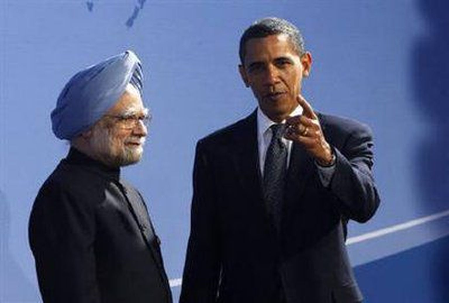 USA president Barack Obama tervitamas India peaministrit Manmohan Singhi G20 kohtumisel Pittsburghis.