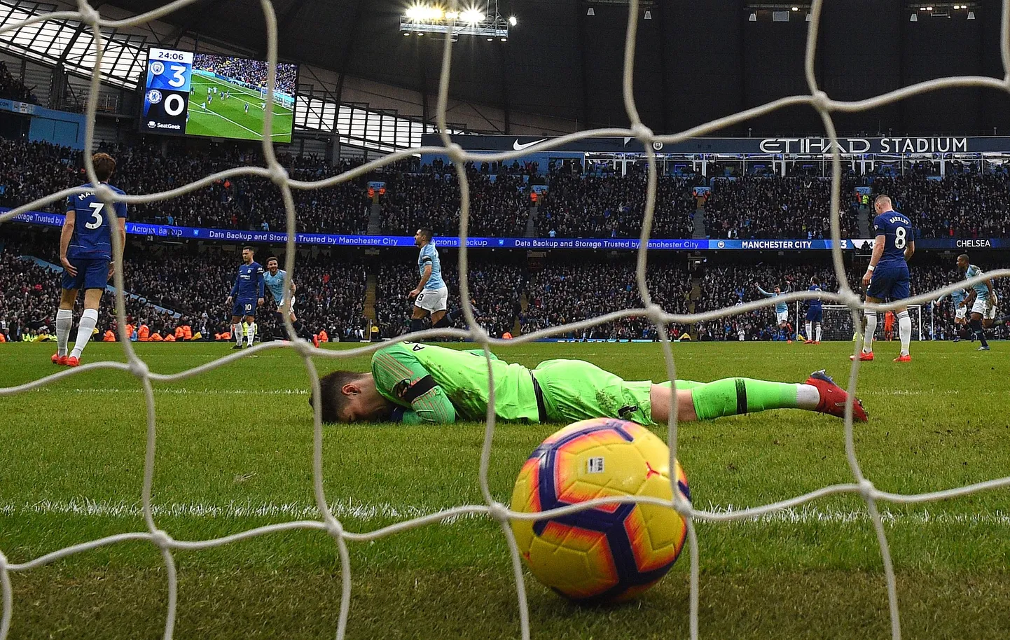 Kepa Arrizabalaga pärast järjekordset sisse lastu väravat.