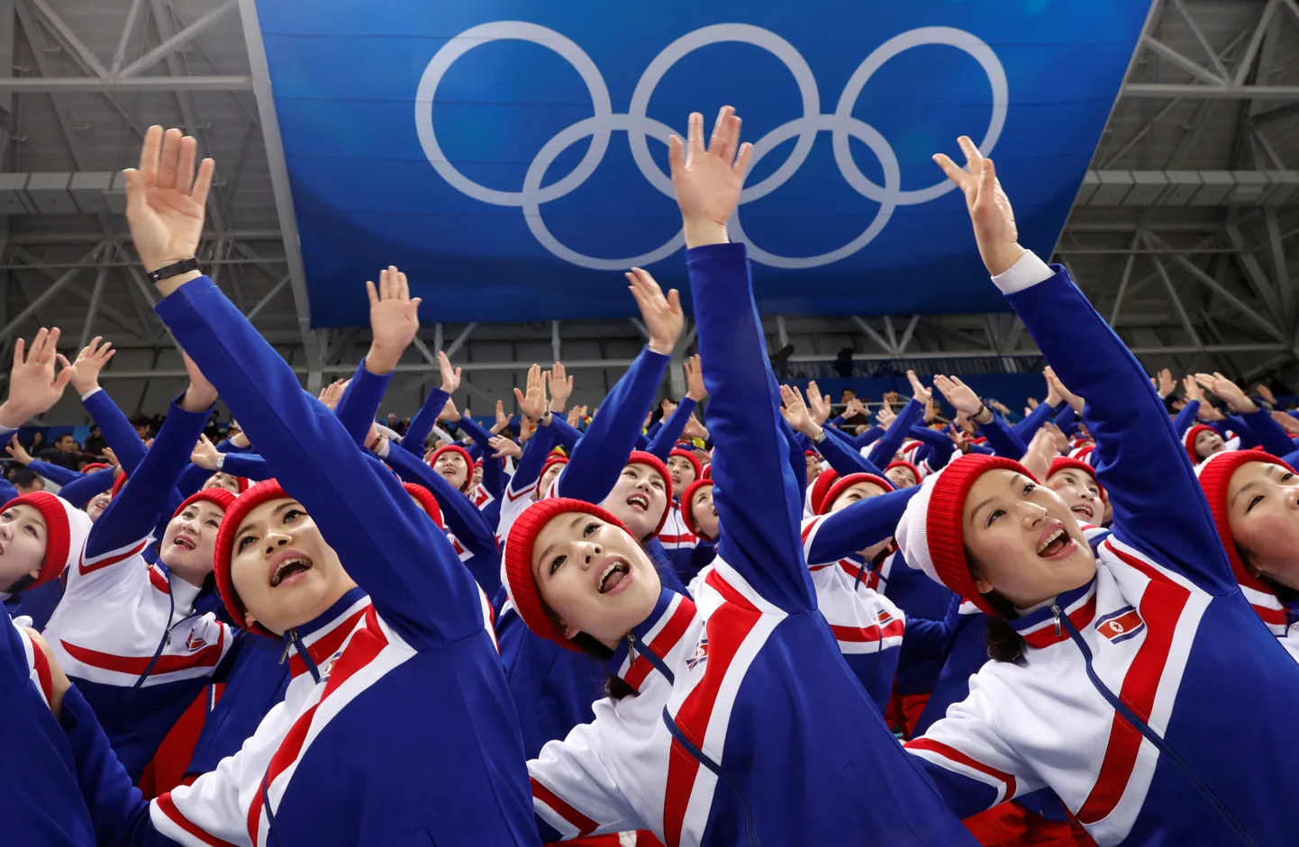 Põhja-Korea tantsutüdrukud.