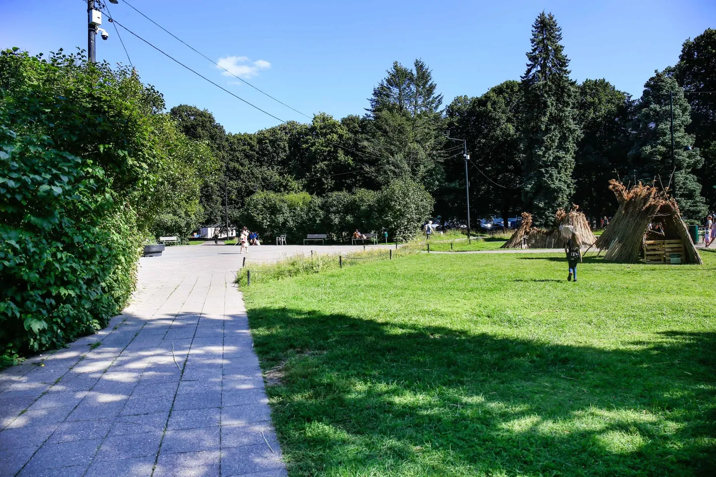 Tartu keskpargis on praegu püsti pandud õlgedest onnid, viie aasta pärast peaks seal valmima kultuurikeskus Siuru.