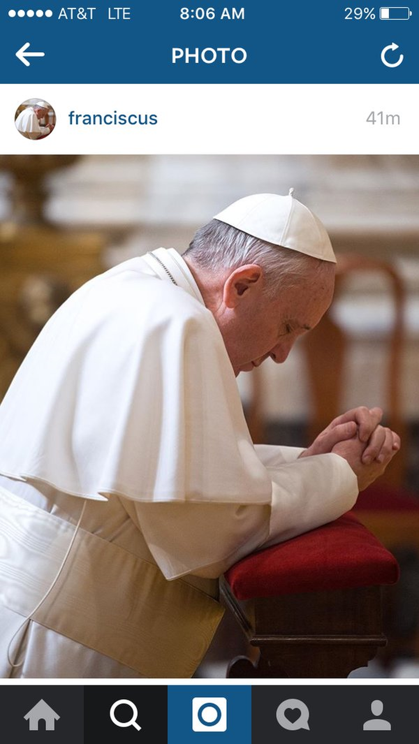 Paavst Franciscus Instagramis