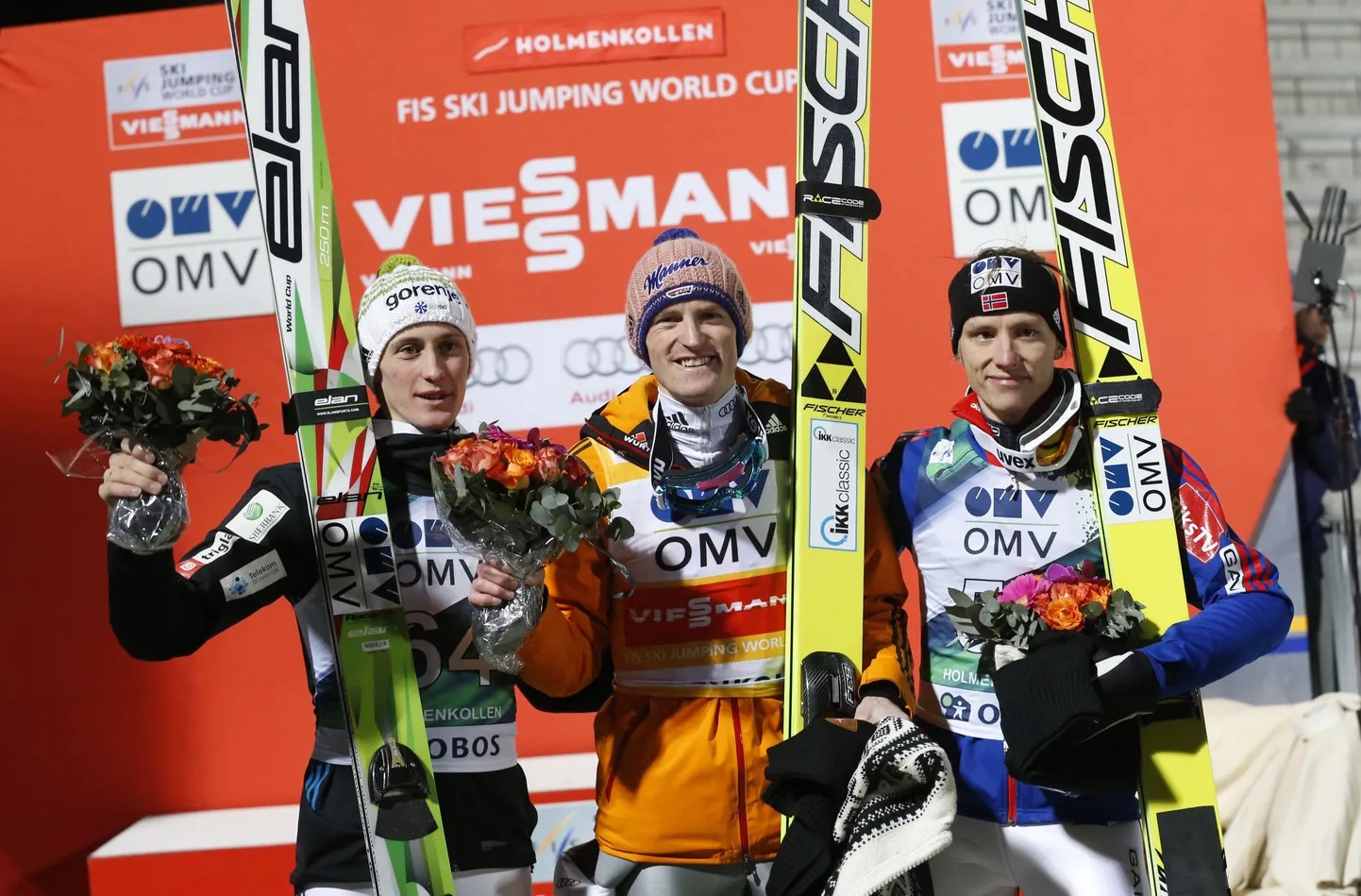Peter Prevc (vasakul) ja Severin Freund.