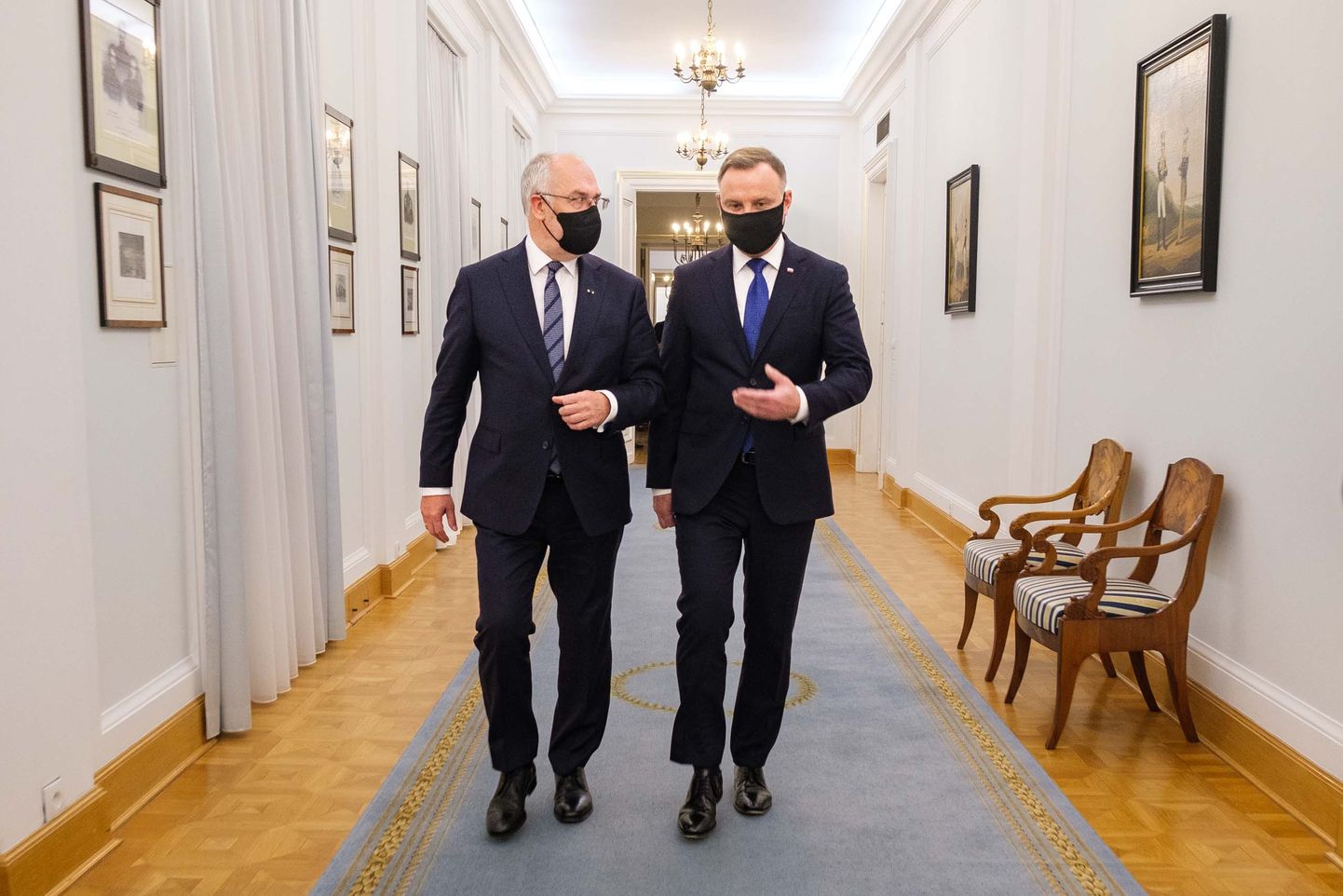 Presidendid Alar Karis ja Andrzej Duda kohtumisel Varssavis.