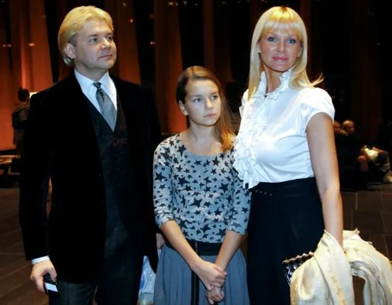 Андрис Лиепа с женой Екатериной и дочерью Ксенией (2010 г.). Фото: RIA Novosti/Scanpix