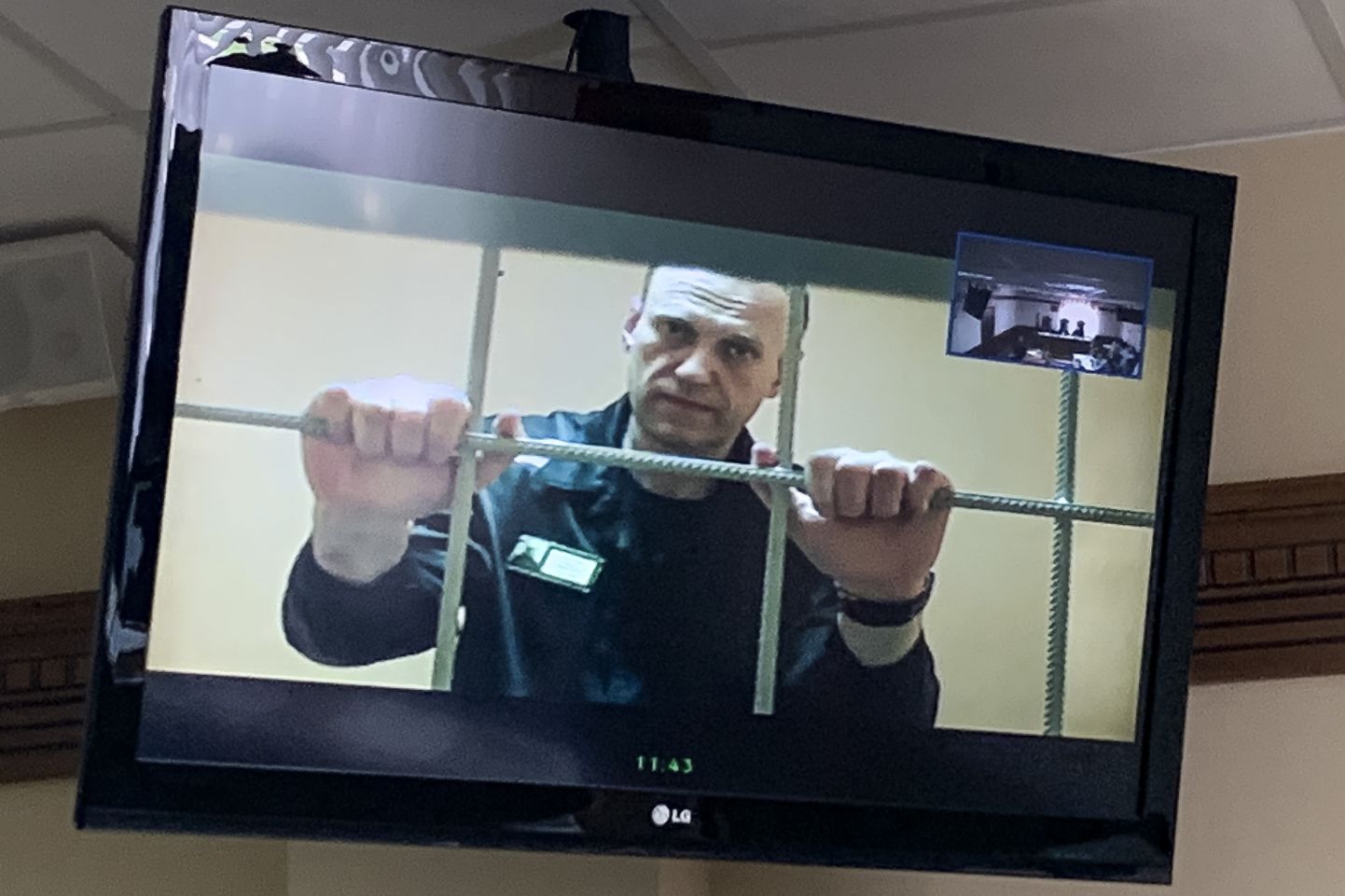 Vanglas viibiv Vene opositsioonitegelane Aleksei Navalnõi osalemas video teel teda puudutaval kohtuistungil.