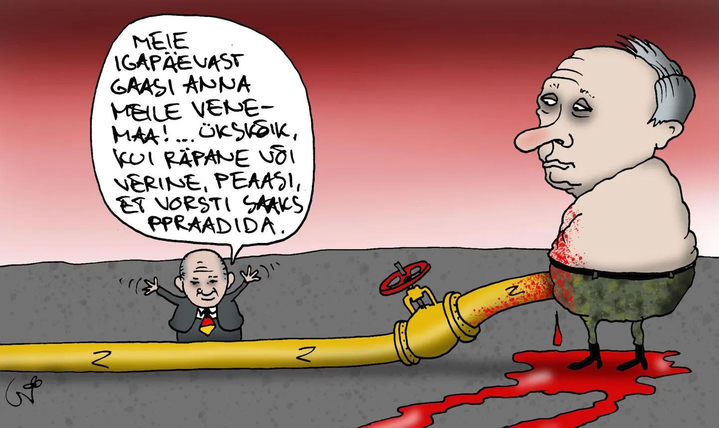Urmas Nemvalts joonistab.