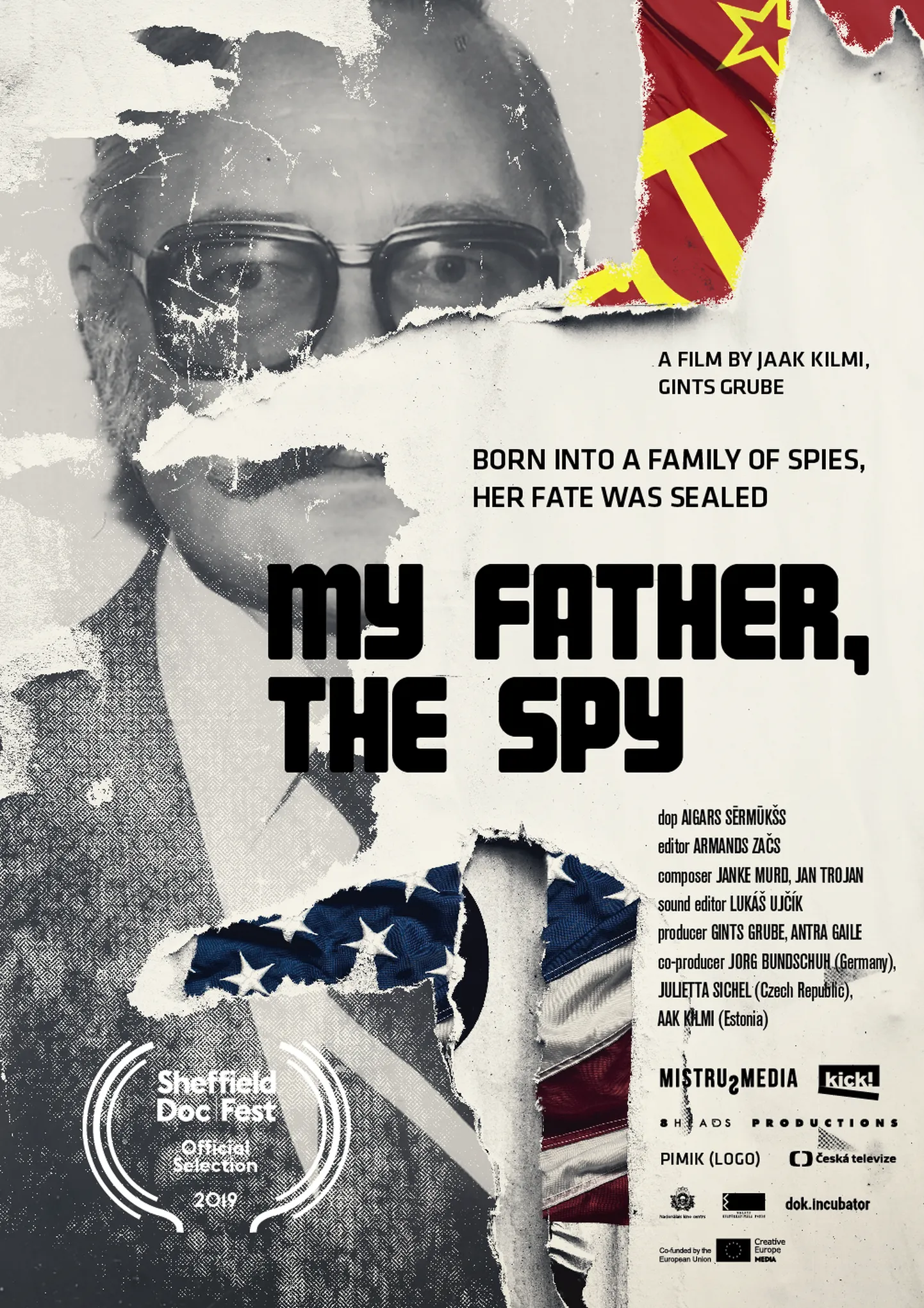 Jaak Kilmi täispika dokumentaalfilmi „Minu spioonist isa“ plakat.
