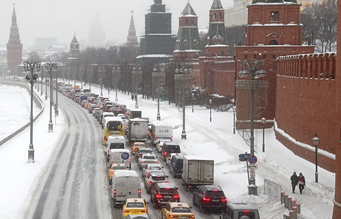 Sastrēgums Maskavā.