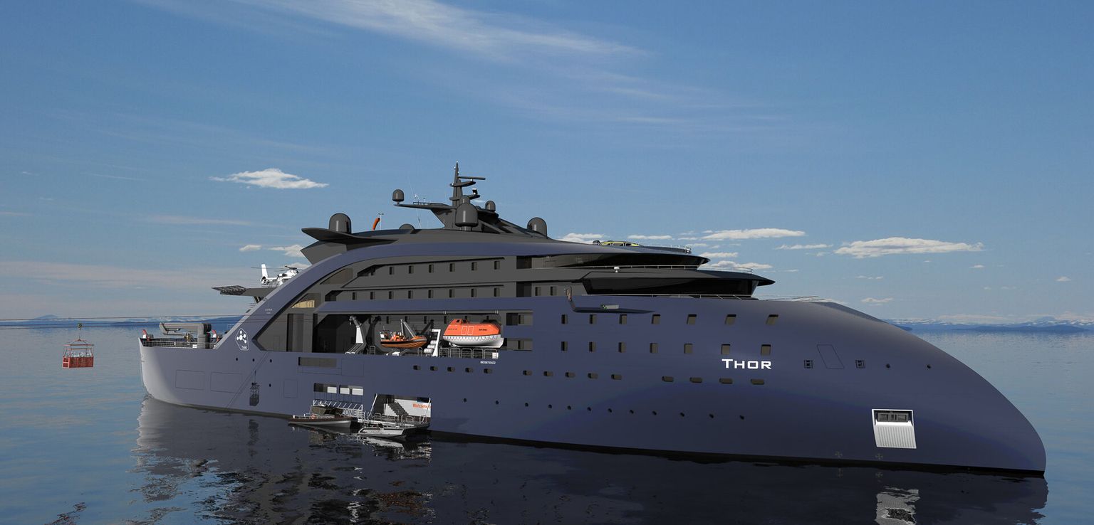 Tooriumireaktoriga alus töötab elektrilaevade tanklana ja on samal ajal ka pääste- ja ekspeditsioonilaev.