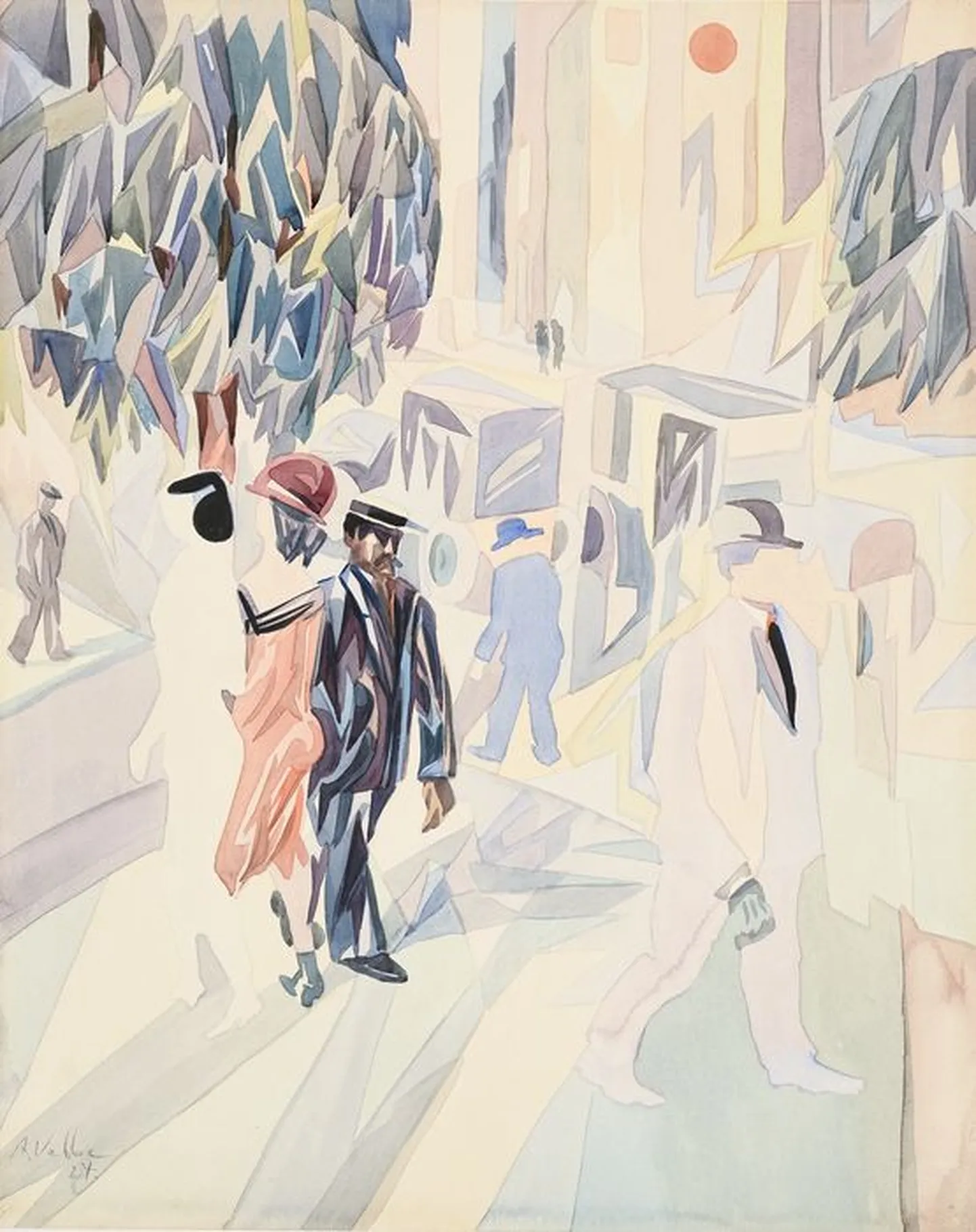 Ado Vabbe «Tänavastseen. Pariis. 1924»
Akvarell, paber. Eesti Kunstimuuseum