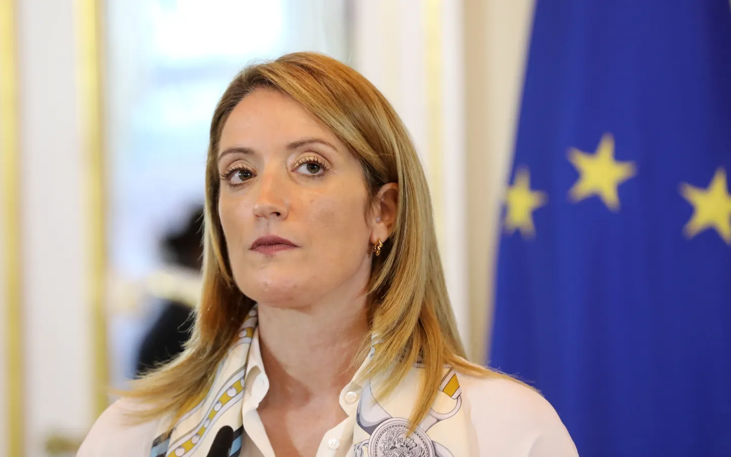 Eiropas Parlamenta priekšsēdētāja Roberta Metsola.