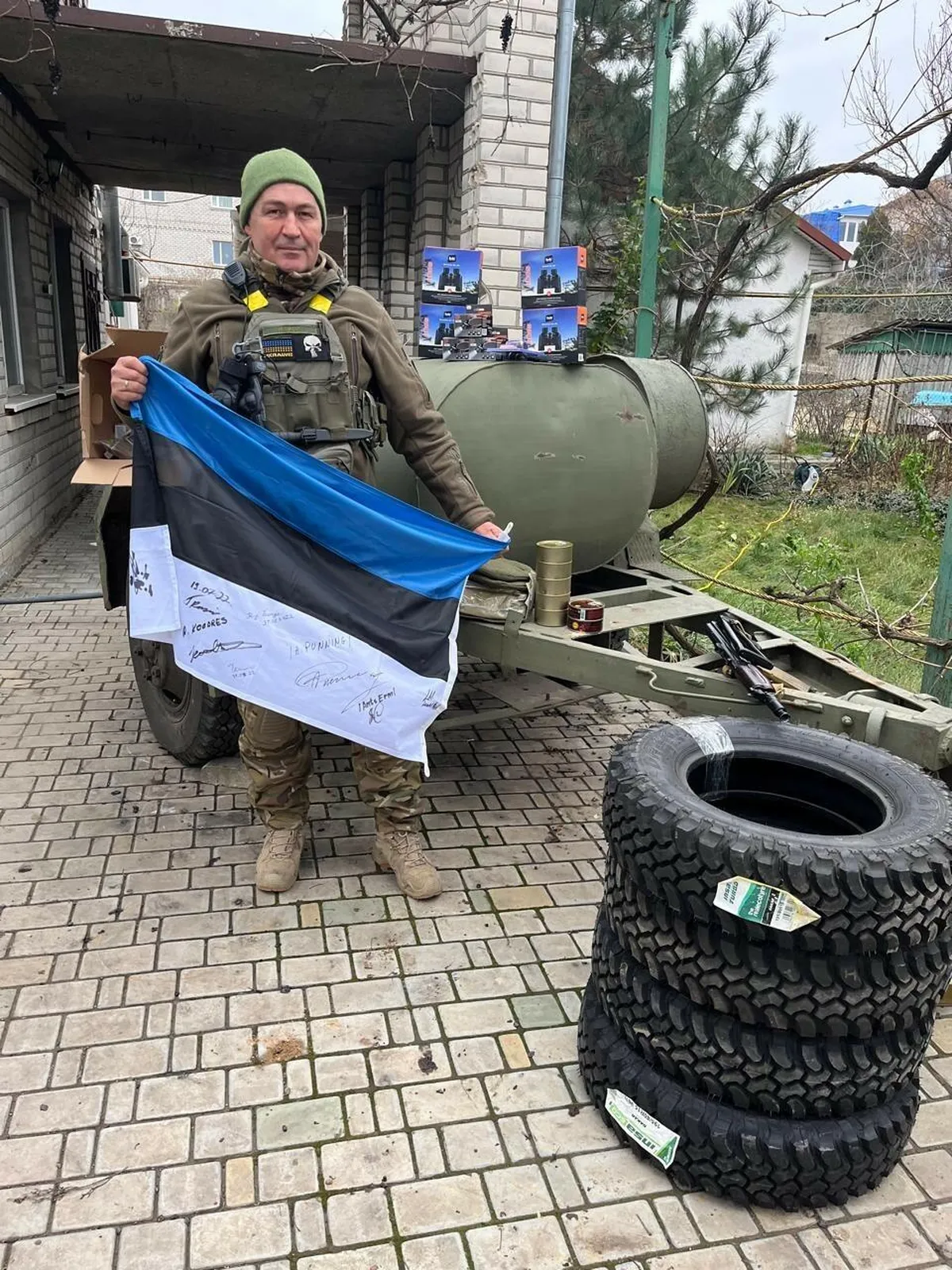 Commander of the 124. Territorial Defense Brigade's mortar battery Konstantyn.