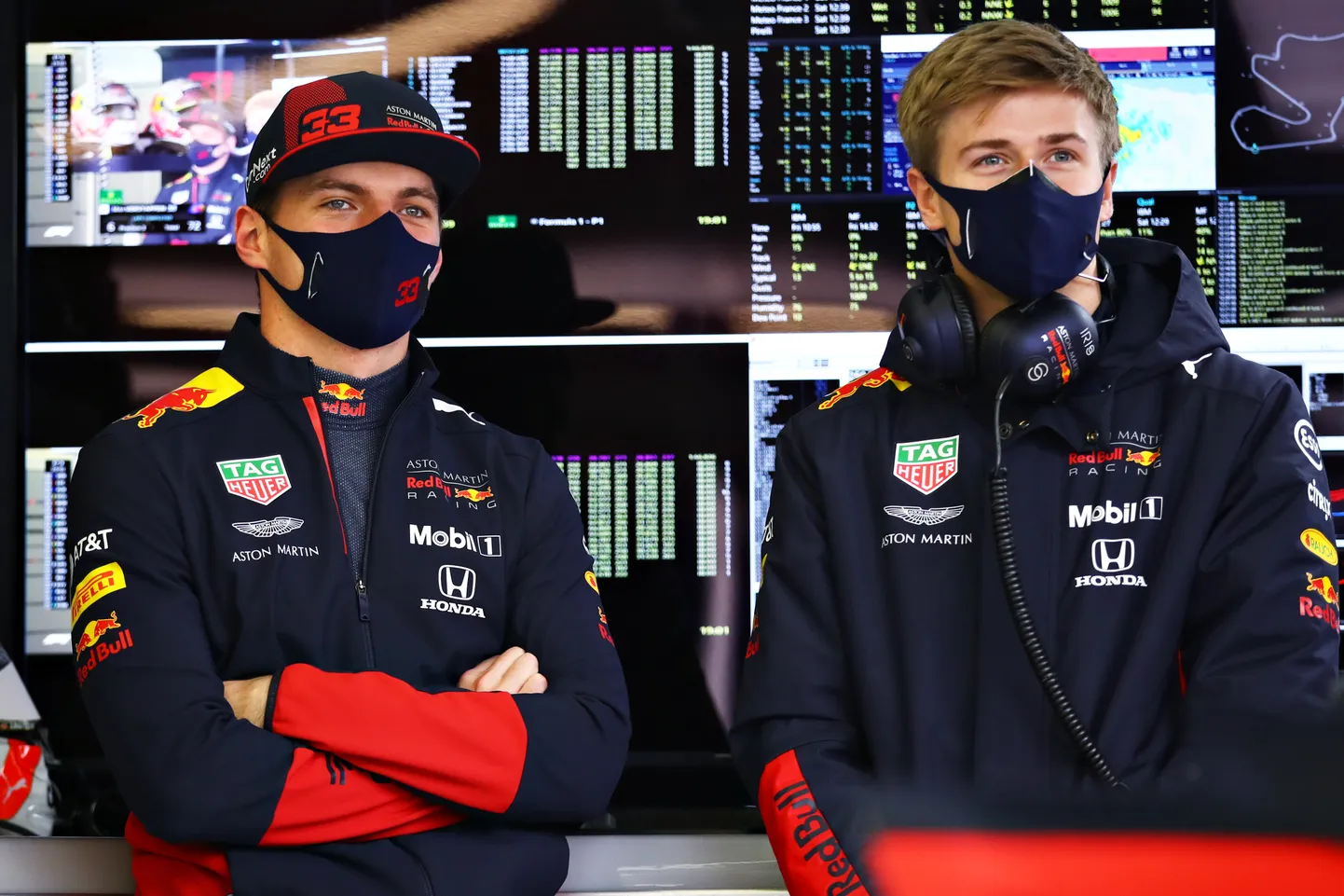 Max Verstappen (vasakul) ja Jüri Vips.