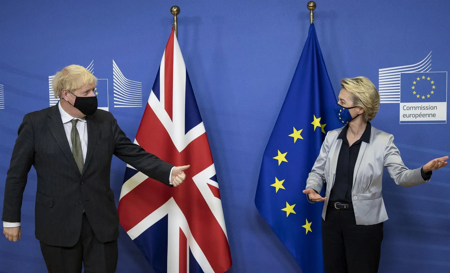 Boris Johnson ja Ursula von der Leyen kohtumisel Brüsselis.