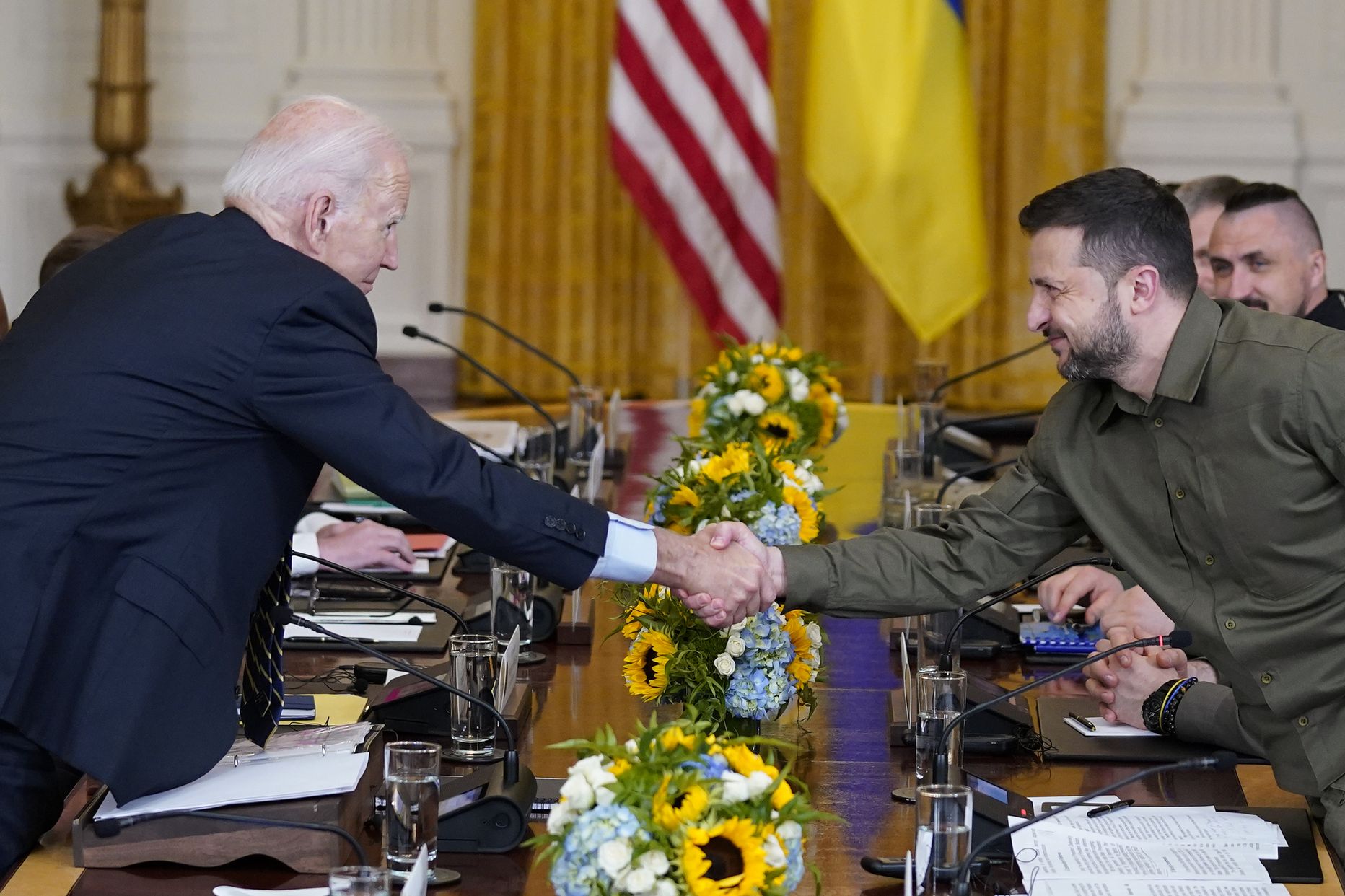 Президент США Джо Байден и президент Украины Владимир Зеленский